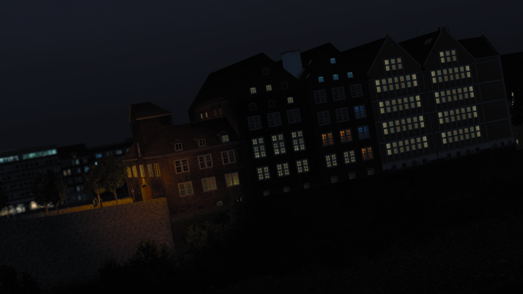 Nacht am Museum für Moderne Kunst in Bremen – Westwood Logistics rollt an der Weser entlang Richtung Hamburg