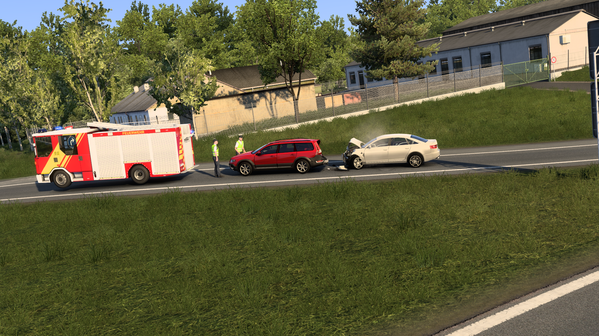 Auffahrunfall an der Abfahrt Kassel-Ost – Feuerwehr und gesperrte Ausfahrt