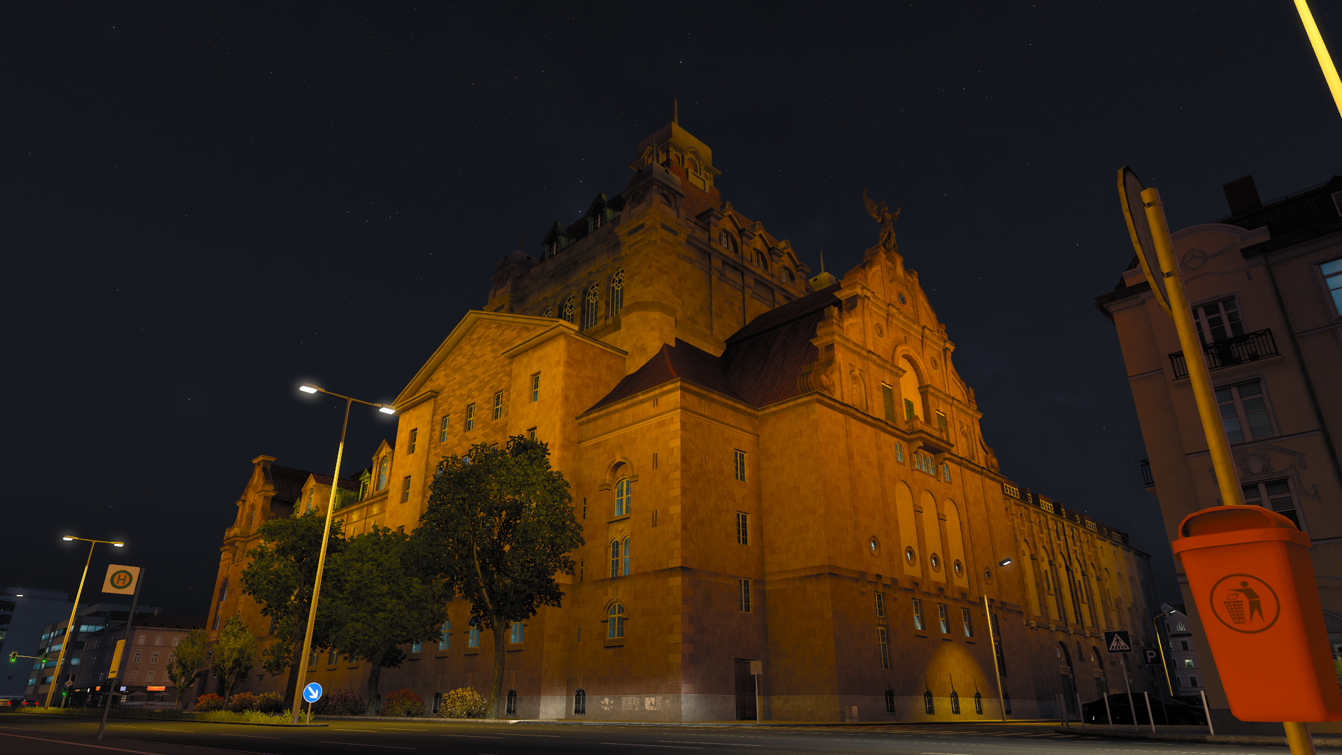 Opernhaus Nürnberg bei Nacht